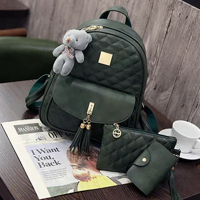 3 Pcs Bear Backpack