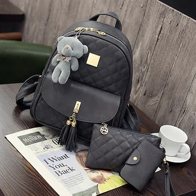 3 Pcs Bear Backpack