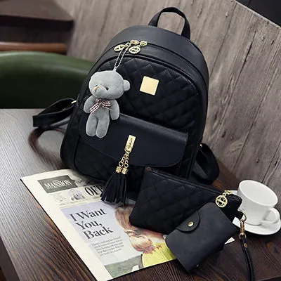 3 Pcs Bear Backpack