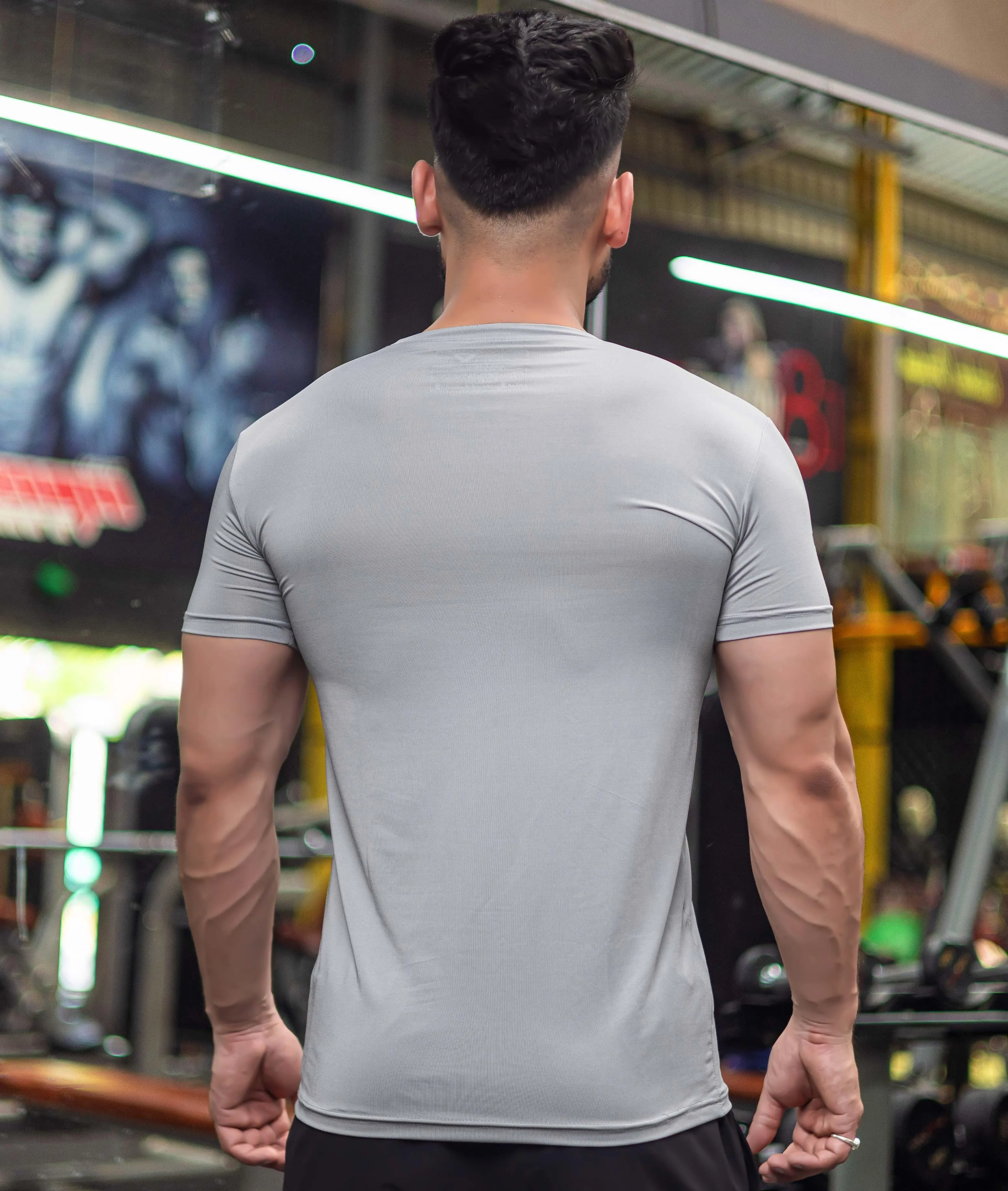 Ace GymX Tees: Light Grey