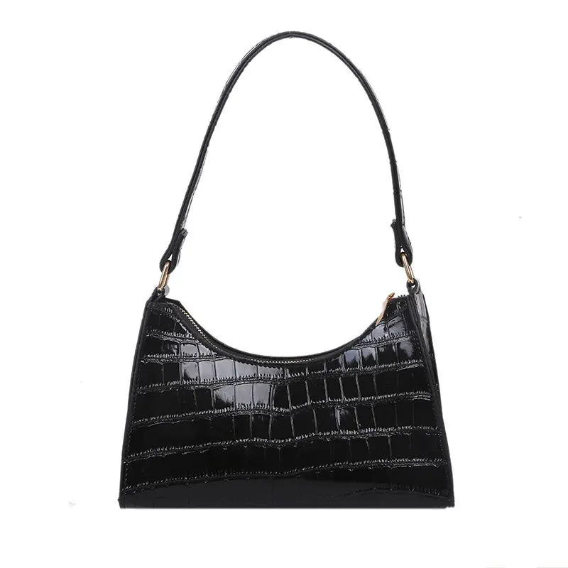 Amozae-Fashion Exquisite Shopping Bag Retro Casual Women Totes Shoulder Bags Female Leather Solid Color Chain Handbag