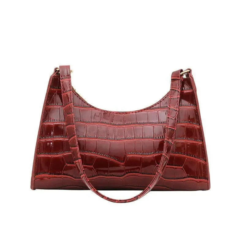 Amozae-Fashion Exquisite Shopping Bag Retro Casual Women Totes Shoulder Bags Female Leather Solid Color Chain Handbag