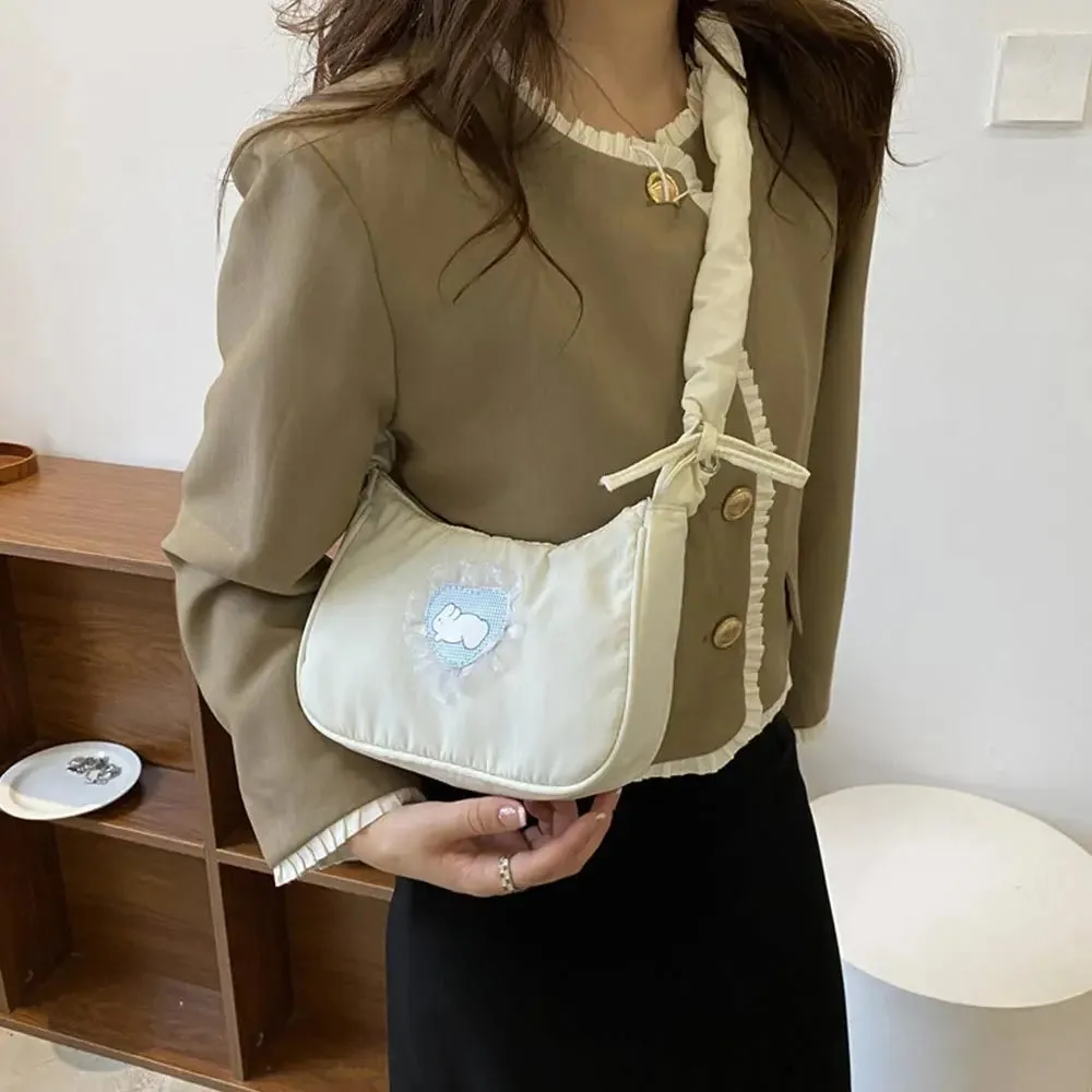 Amozae-Fashion Women Shoulder Bags Nylon Sling Bag Female Cute Lace Crossbody Clutch Handbags Messenger Handbags