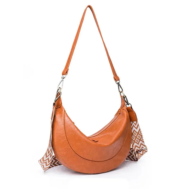 Amozae- Shoulder Bag For Women 2024 Large Bag Luxury Design Ladies Half Moon Bag Female Bag