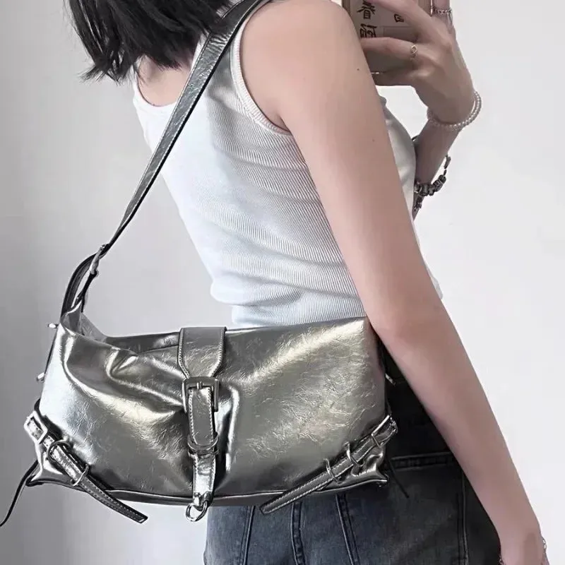 Amozae-Vintage Korean All Match Streetwear Handbags Fashion Grunge Casual Shoulder Bags Y2k Aesthetic Ins Simple Crossbody Bags Trendy