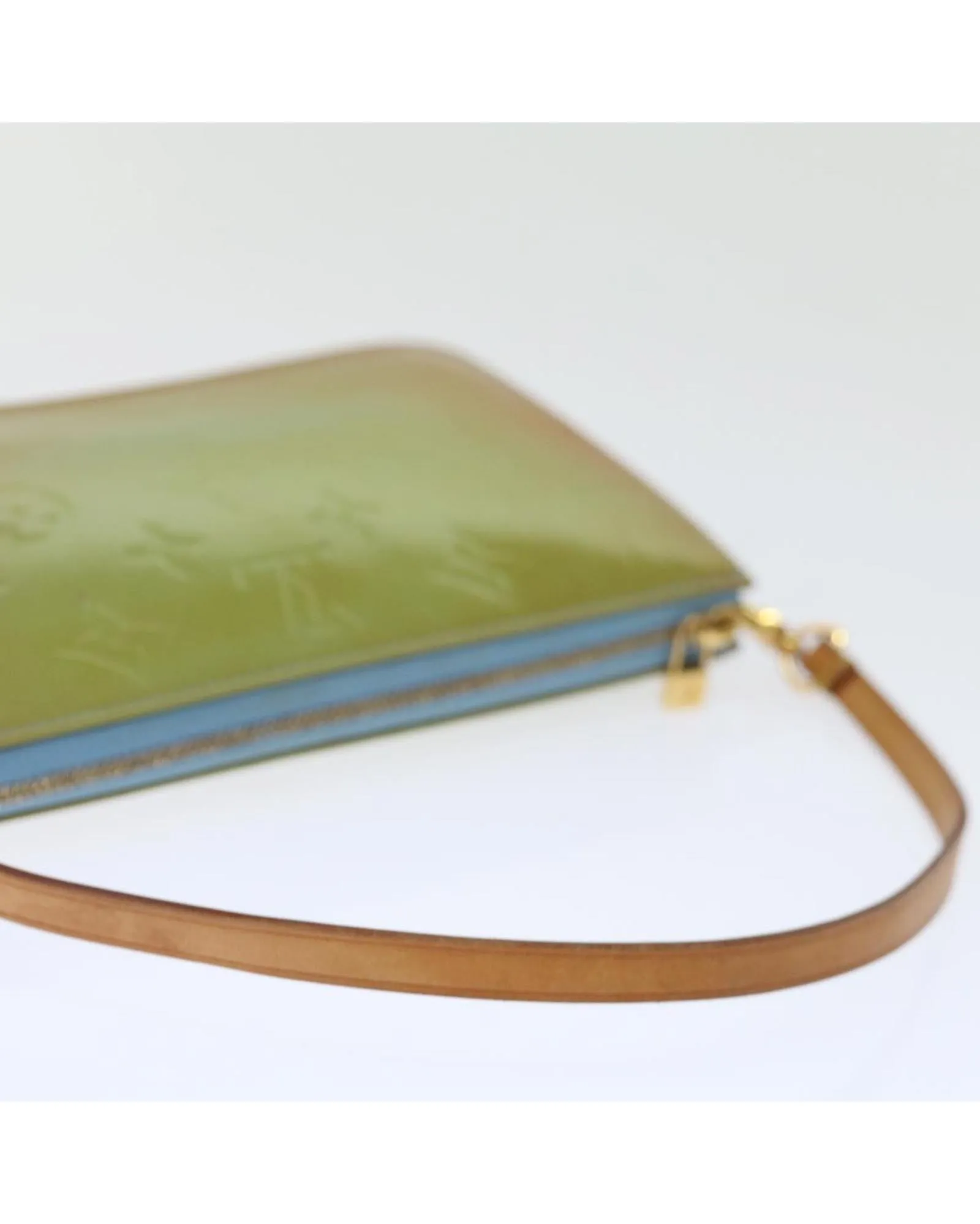 Baby Blue Patent Leather Accessory Pouch