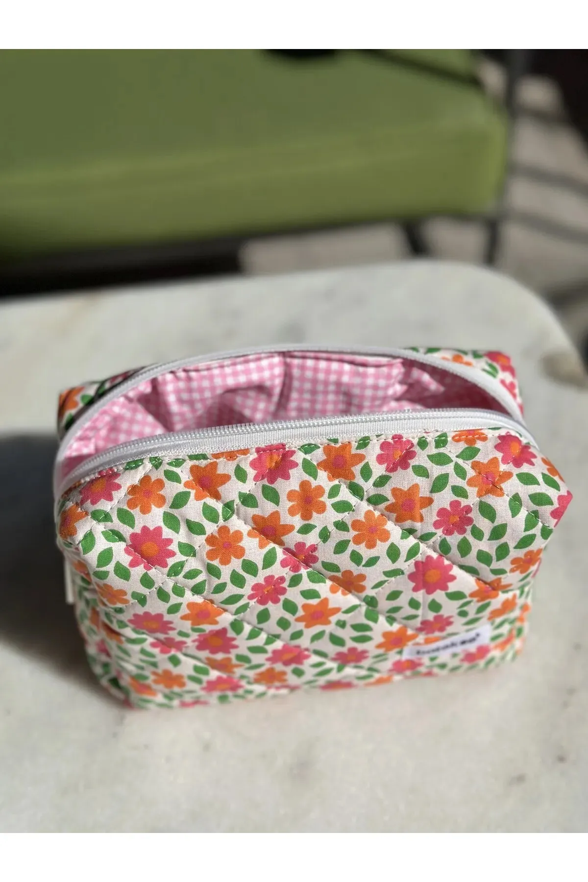 Batekso Colorful Daisy Pattern Makeup Bag