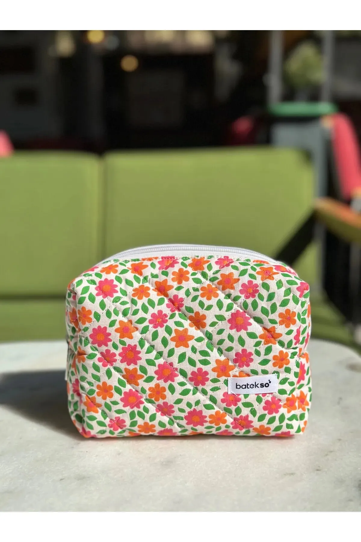 Batekso Colorful Daisy Pattern Makeup Bag