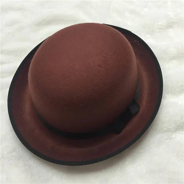 Beige & Brown Bonnet Round Top Fedora Bucket Hats For Women