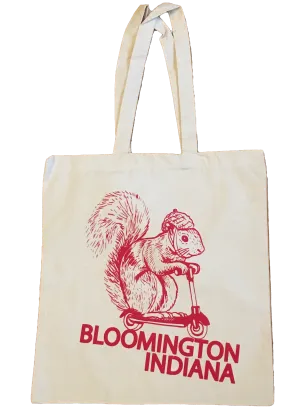 Bloomington Indiana Squirrel on a Bird Tote Bag