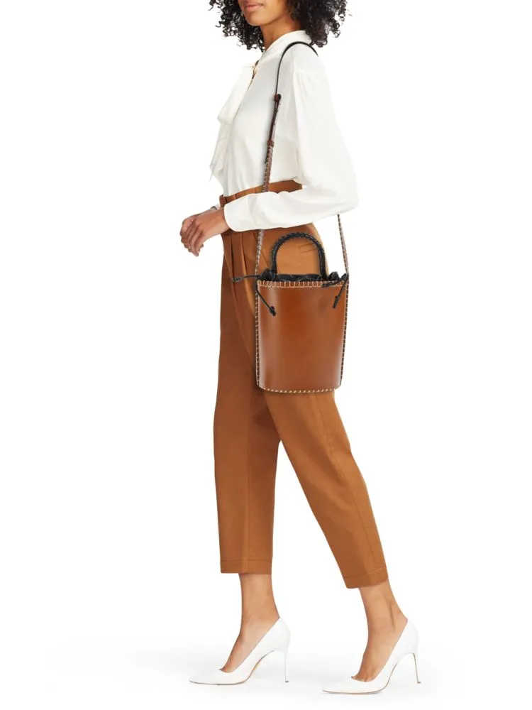 Chloé leather bucket bag, brown