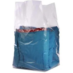 Clear Gusseted Poly Bags. 24 x 24 x 48 x 1.5 mil