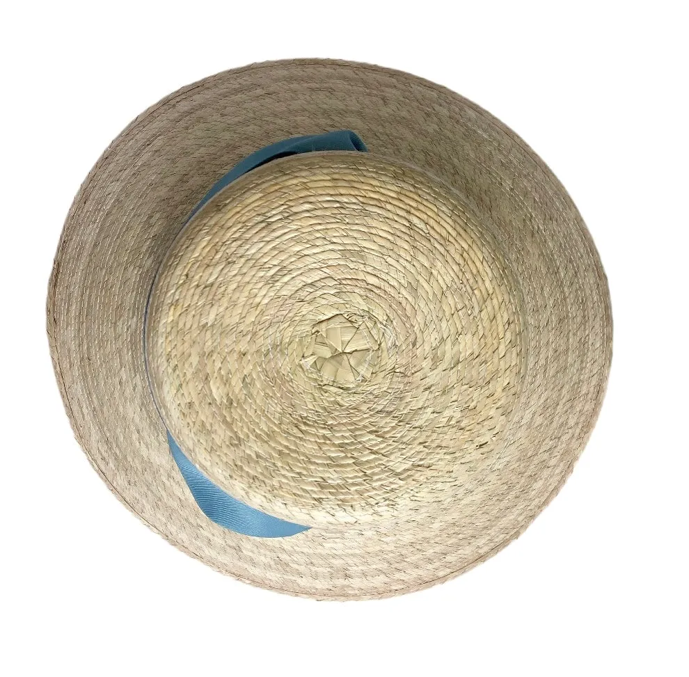 Clematis Bucket Hat - French Blue Wide & Short Grosgrain Ribbon