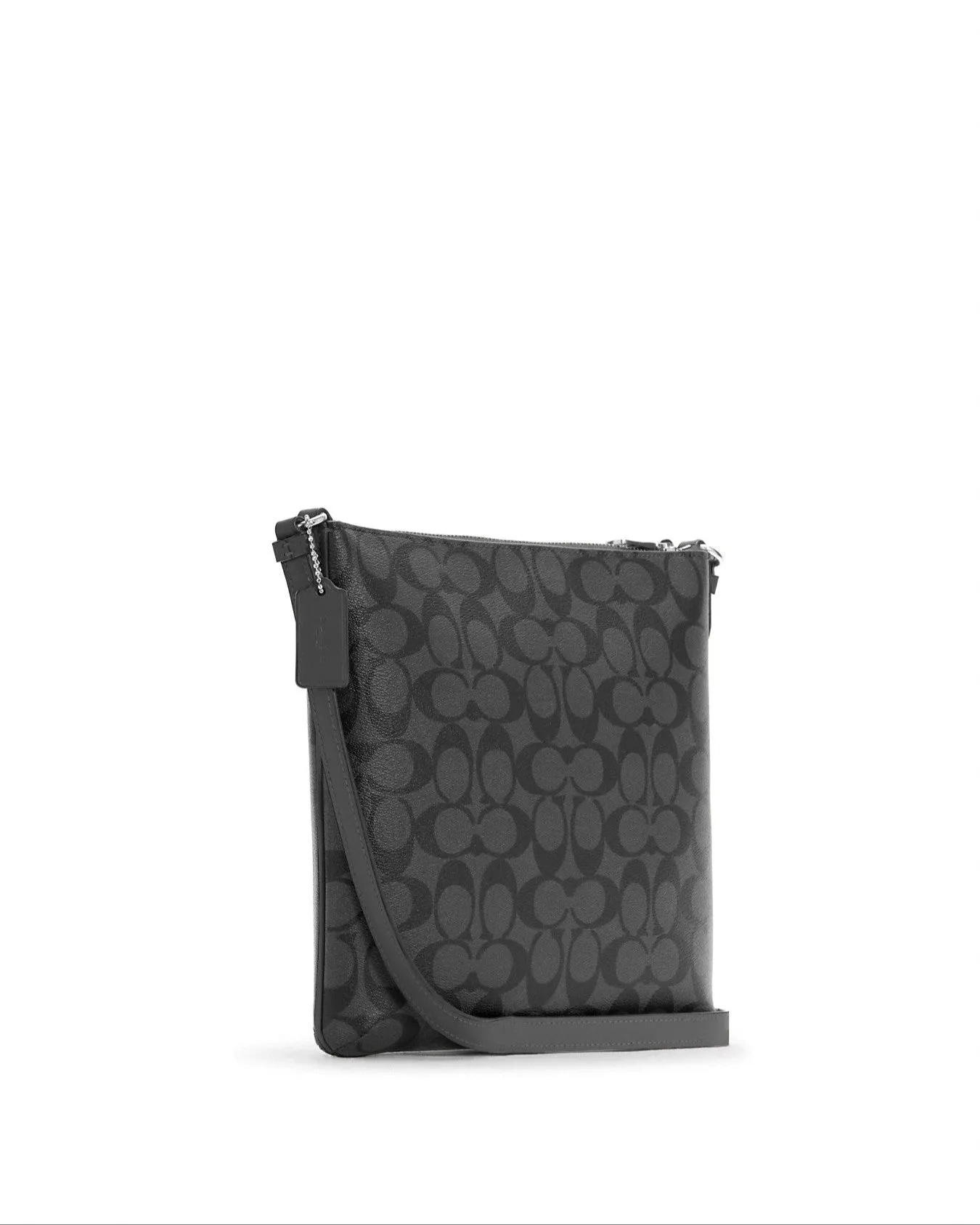 Coach Women's Graphite & Black Rowan File Bag In Signature Canvas