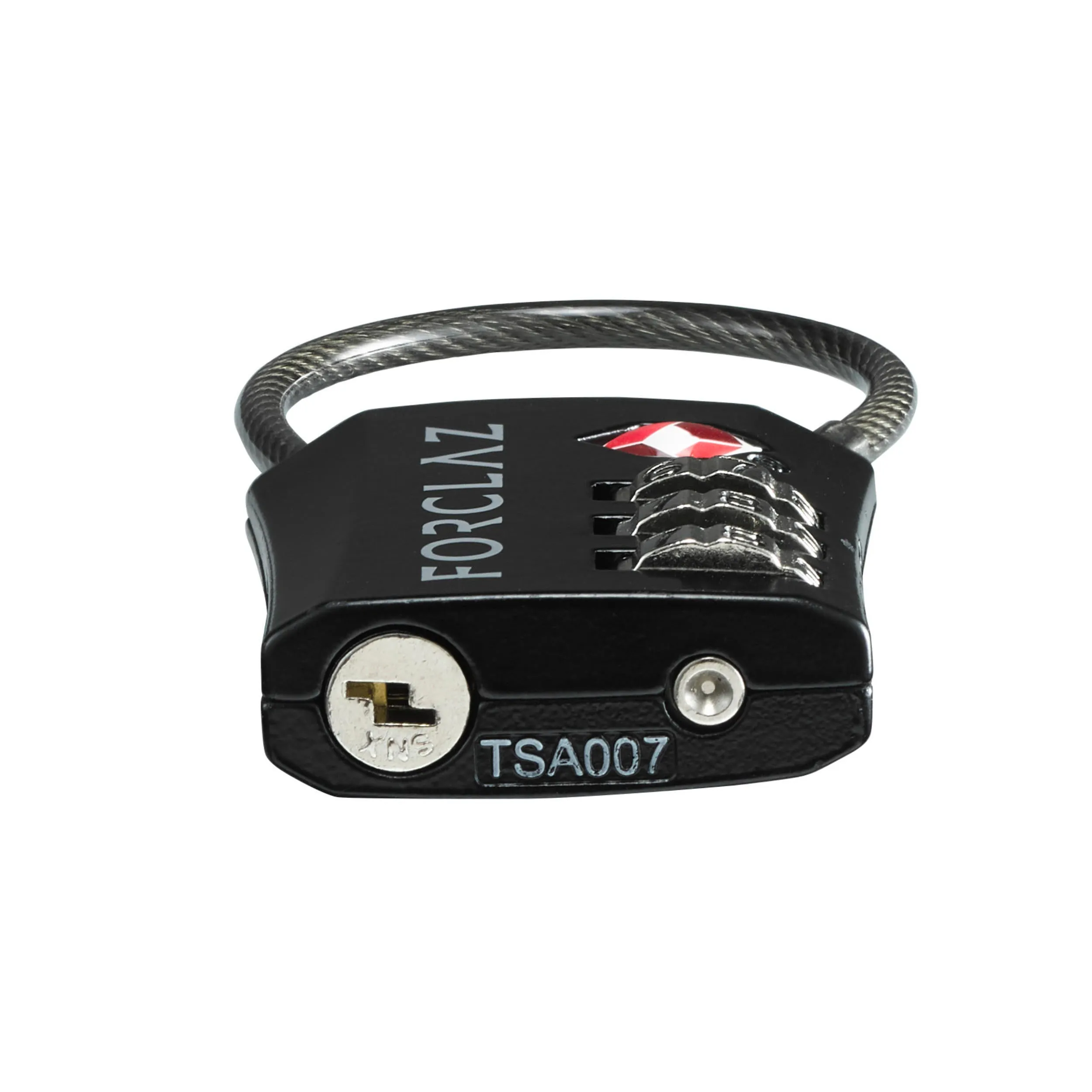 Coded cable lock Forclaz TSA, black