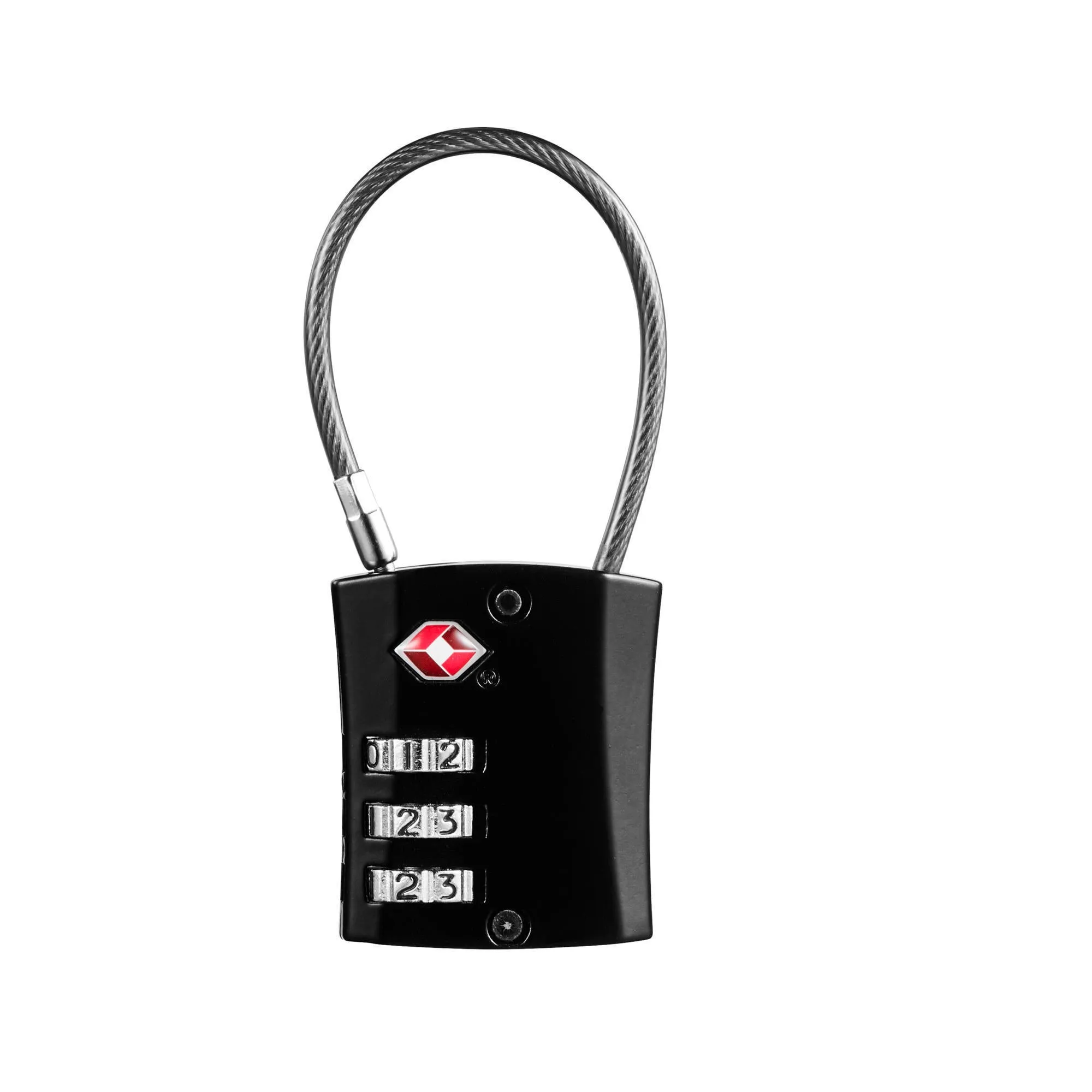 Coded cable lock Forclaz TSA, black