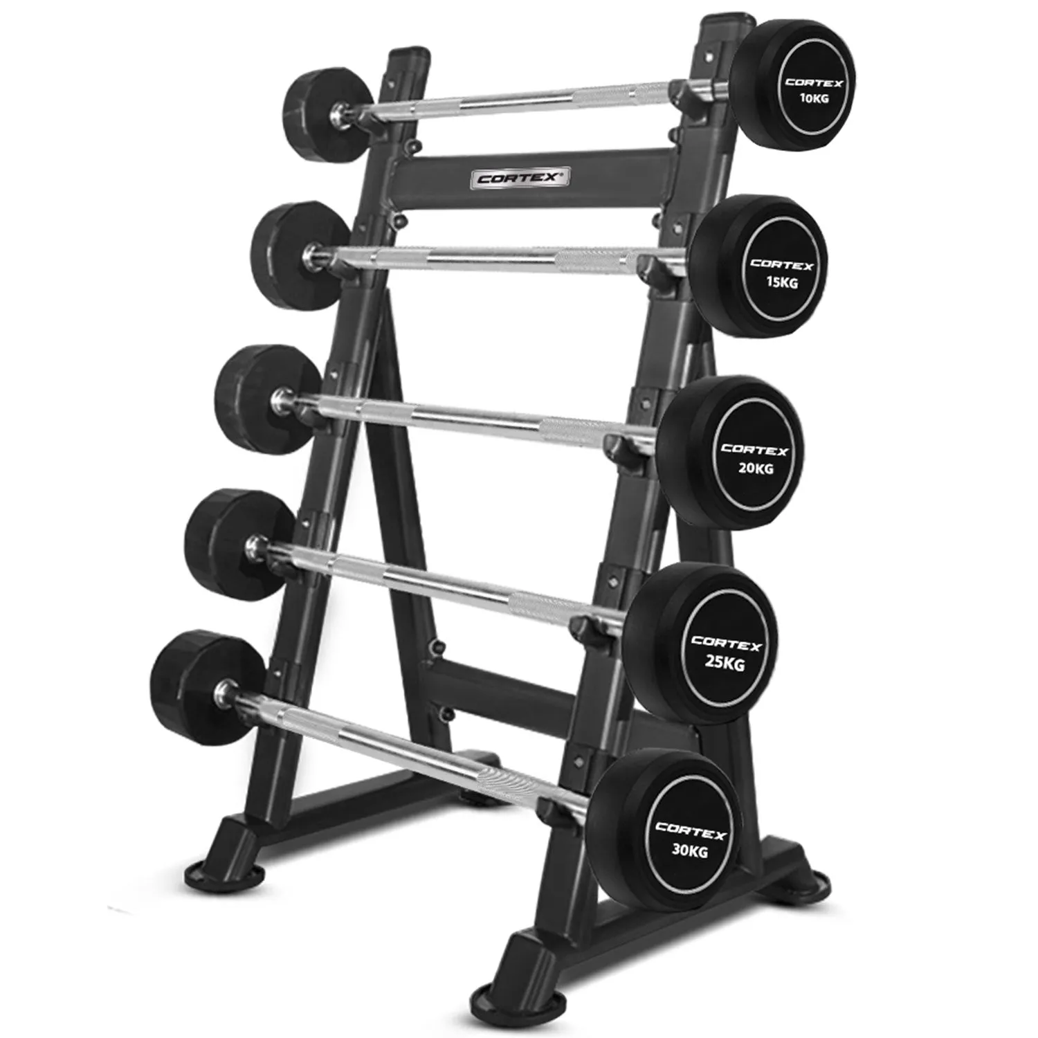 CORTEX 100kg ALPHA Series Fixed Barbell Set with Stand