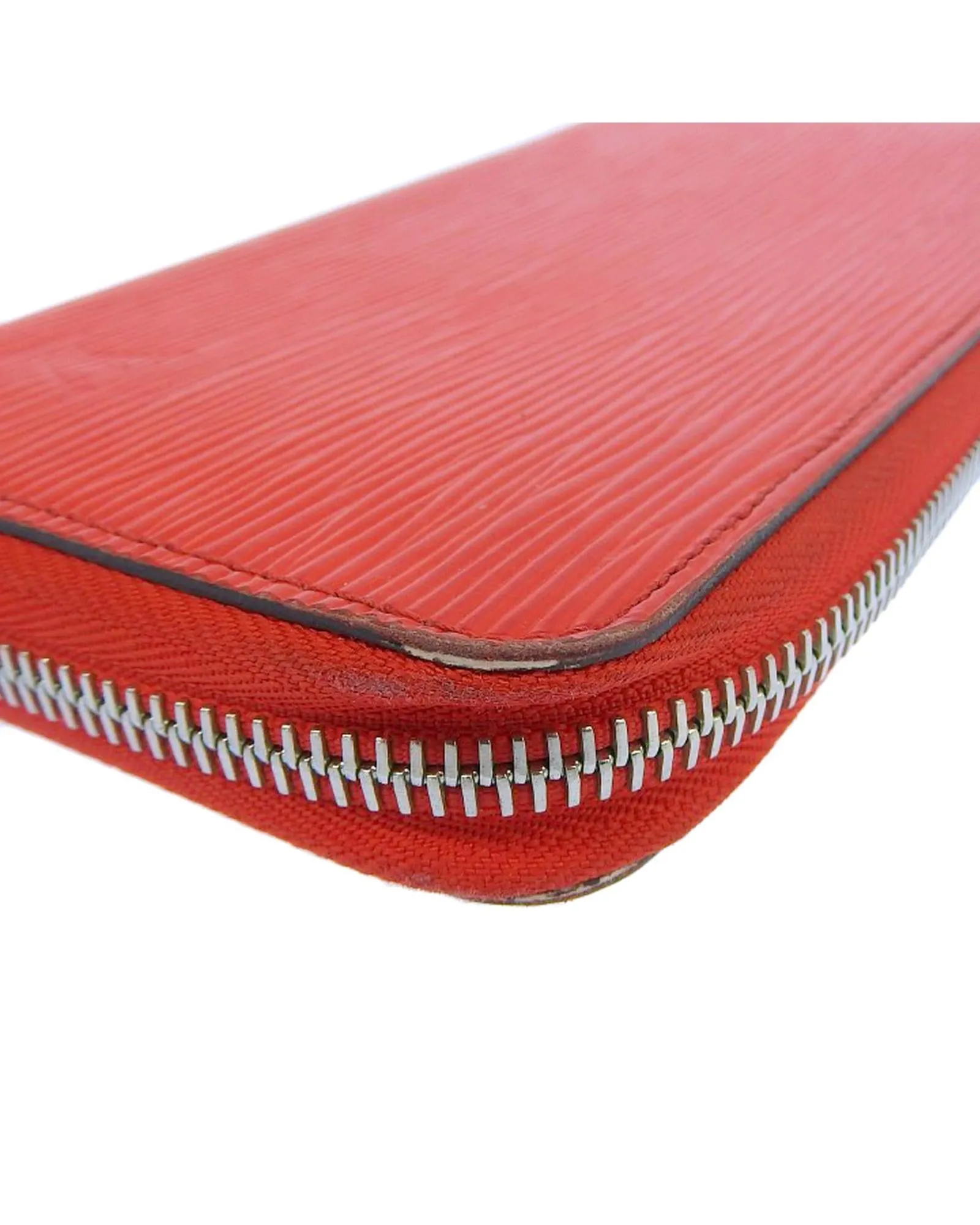 Epi Leather Long Wallet in Red for Women