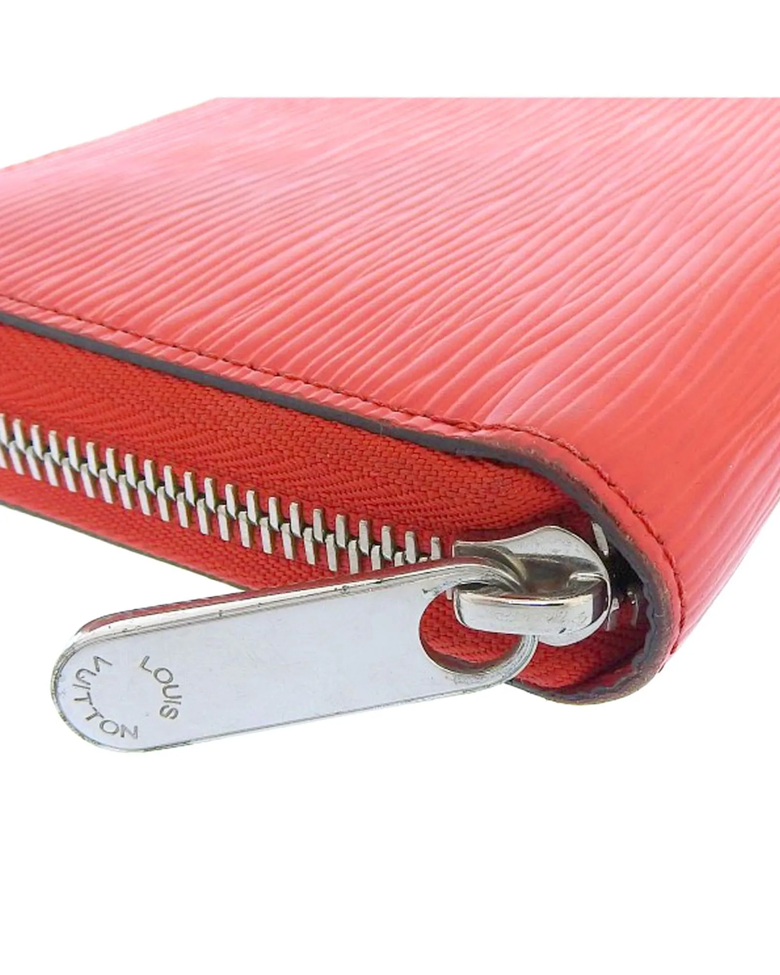 Epi Leather Long Wallet in Red for Women