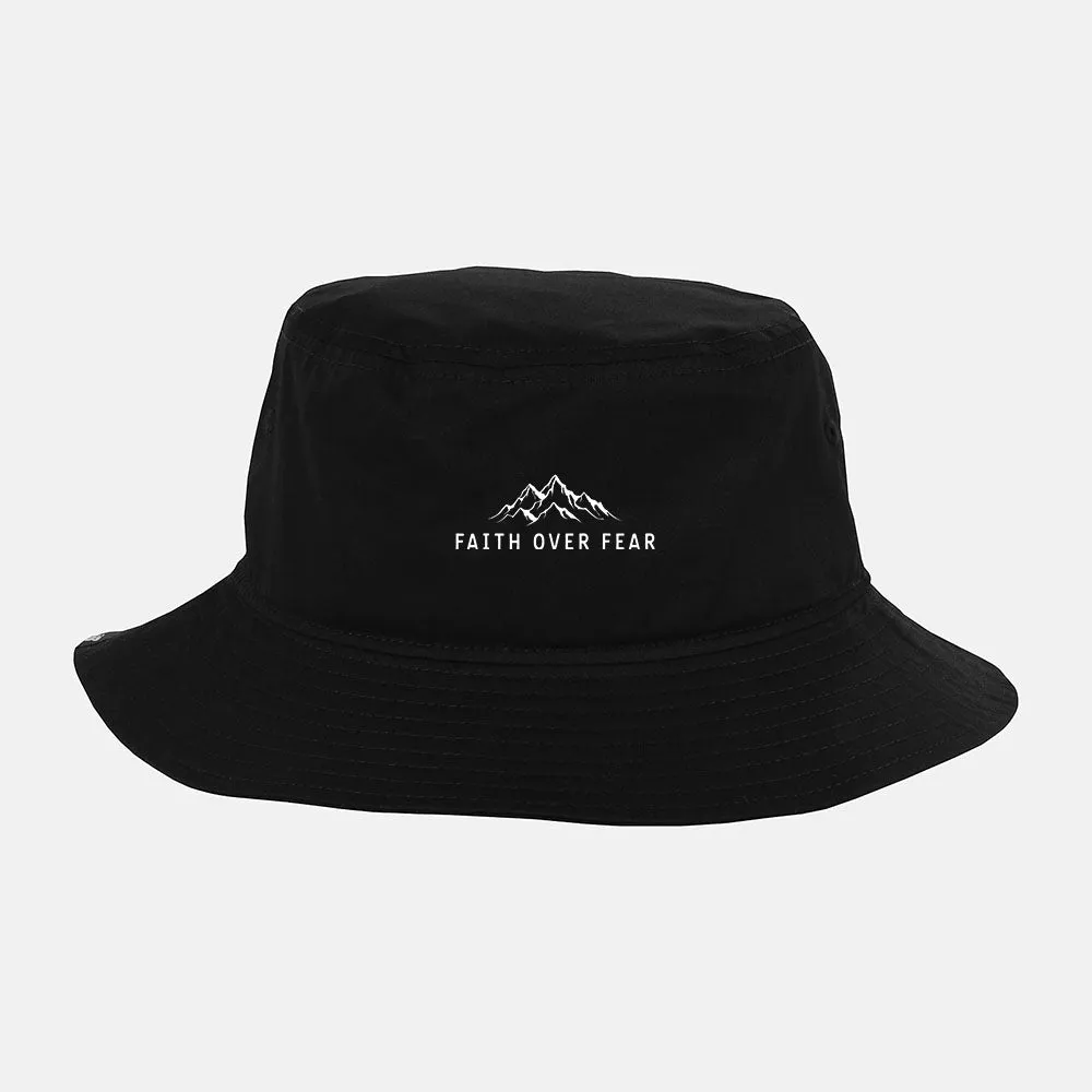 Faith Over Fear Jesus God Mountains Religious Christian Bucket Hat