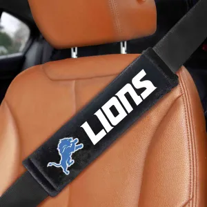 Fanmats Detroit Lions Embroidered Seatbelt Pad - 2 Pieces