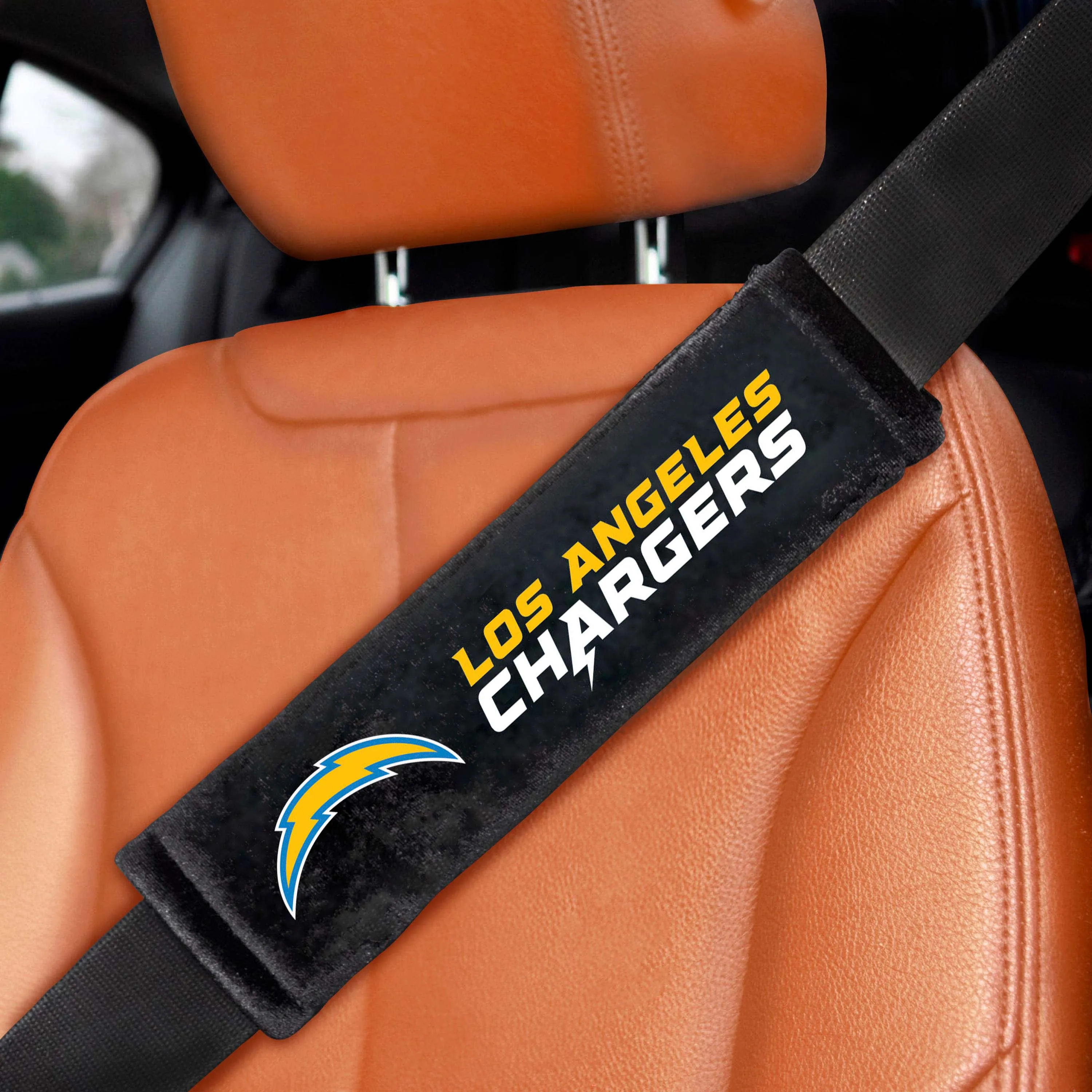 Fanmats Los Angeles Chargers Embroidered Seatbelt Pad - 2 Pieces