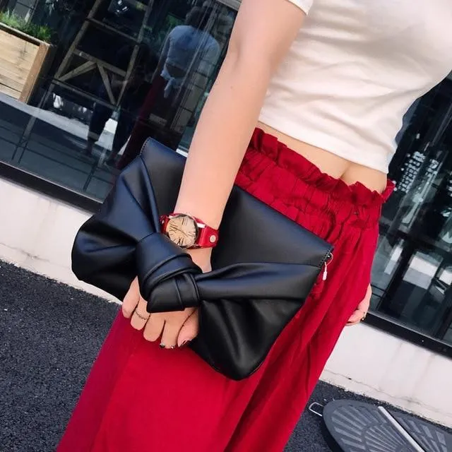 Fashion Bow tie Women Envelope clutch bag Luxury design lady evening bags Chain Crossbody Bags for Women's shoulder bag Clutches