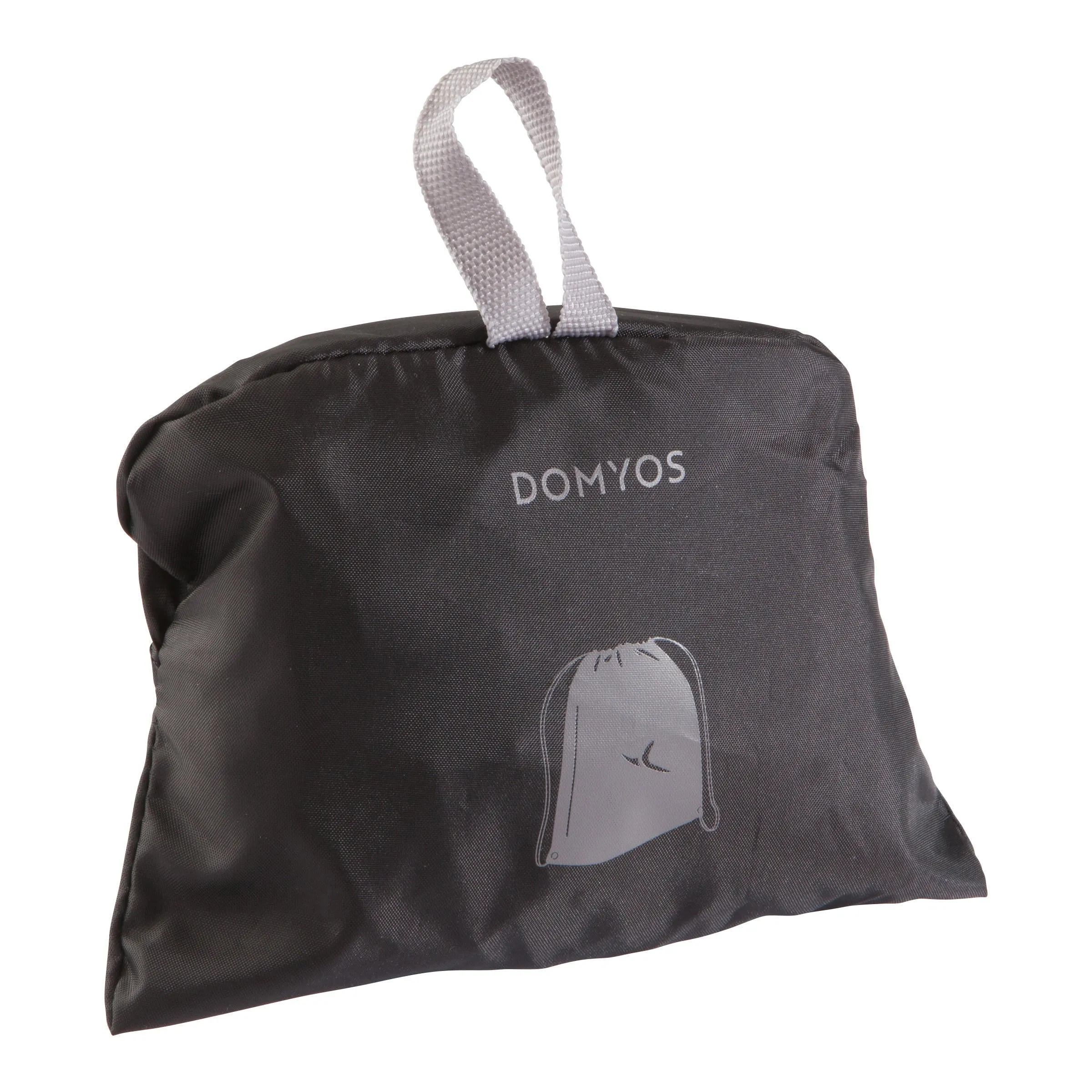 Folding fitness shoe bag - black DOMYOS, black