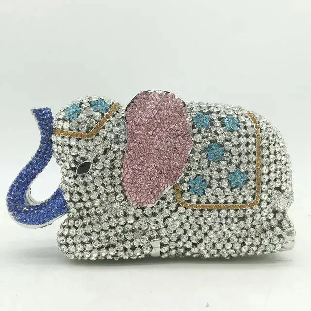 Green Elephant Clutch Party Cocktail Purse Evening Bags