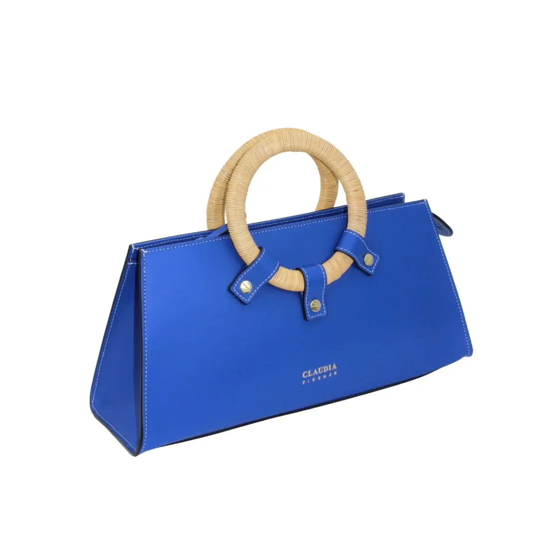 GRETA Calf Leather Top Handle Bag by Claudia Firenze