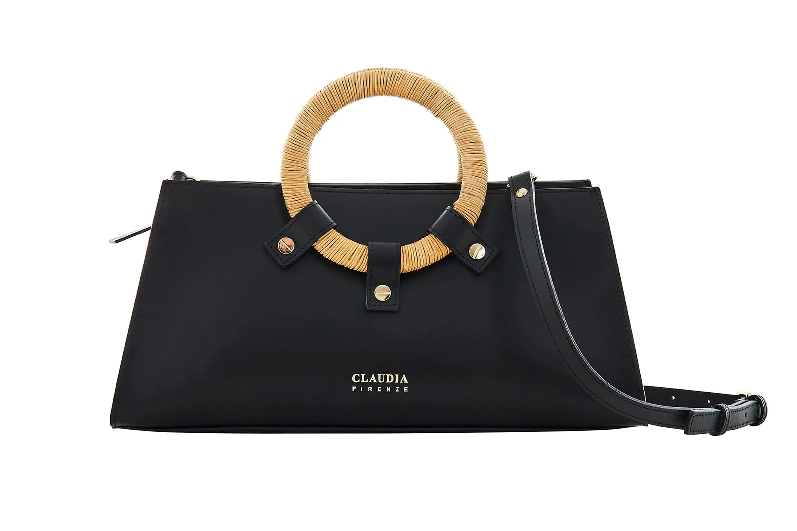 GRETA Calf Leather Top Handle Bag by Claudia Firenze