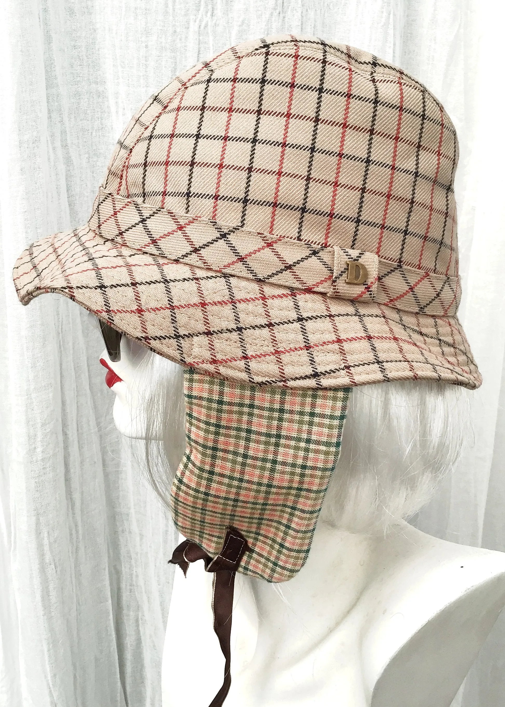 Heritage Check Trilby Bucket Hat with Ear Flaps