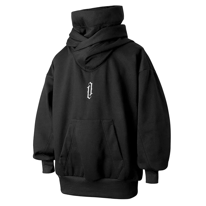 High Neck Hoodie With Pockets