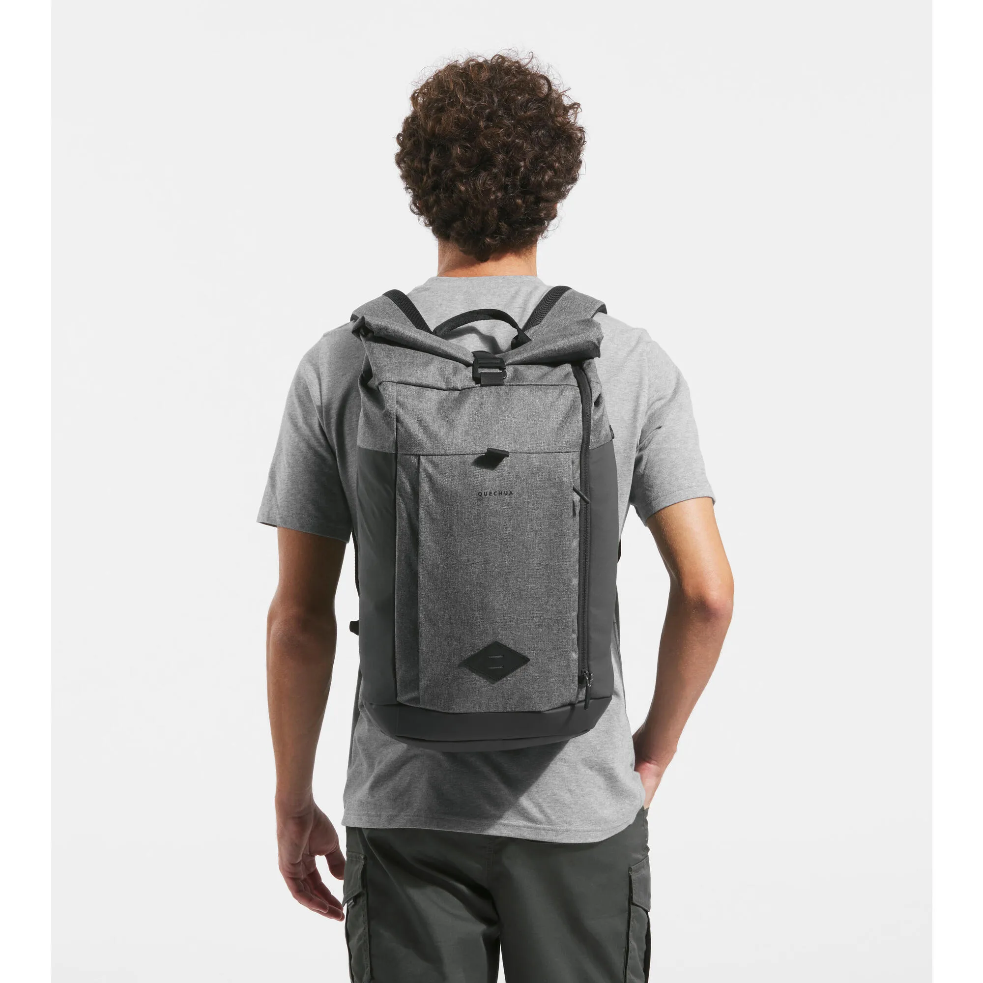 Hiking backpack Quechua Escape Rolltop 23 liters, gray