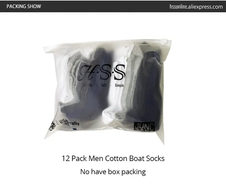 HSS Brand 12Pairs / lot Men Cotton Socks Summer Thin Breathable Socks High Quality No Show Boat Socks Boy Students Short Sock