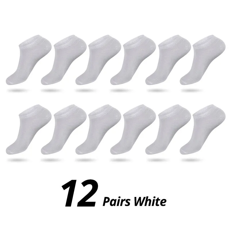 HSS Brand 12Pairs / lot Men Cotton Socks Summer Thin Breathable Socks High Quality No Show Boat Socks Boy Students Short Sock