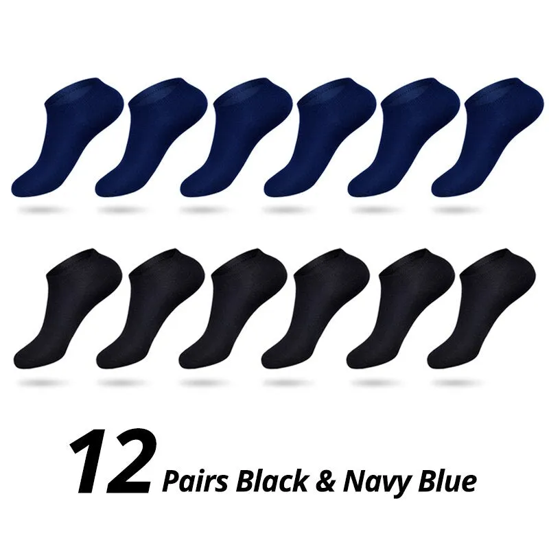 HSS Brand 12Pairs / lot Men Cotton Socks Summer Thin Breathable Socks High Quality No Show Boat Socks Boy Students Short Sock