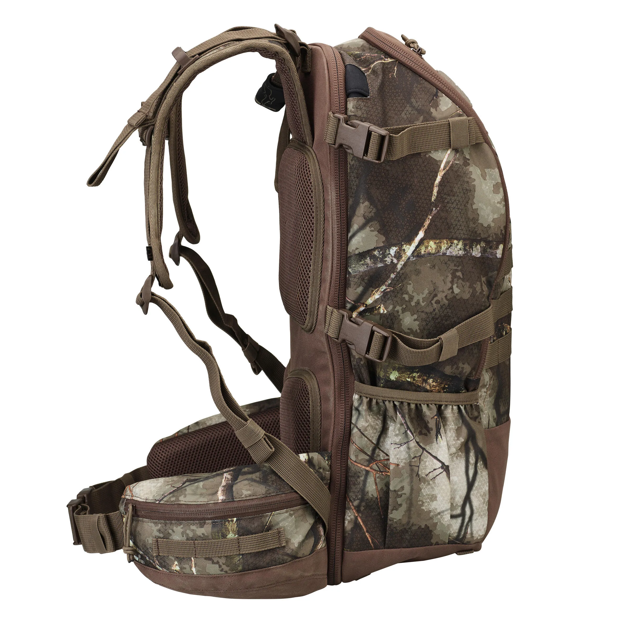 Hunting backpack TREEMETIC X-Access 45 L compact camouflage SOLOGNAC, khaki