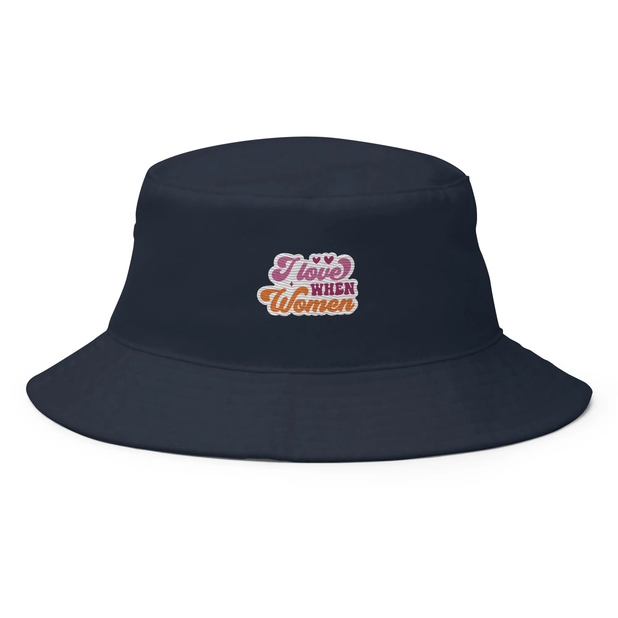 I Love WHEN Women Premium Embriodered Bucket Hat