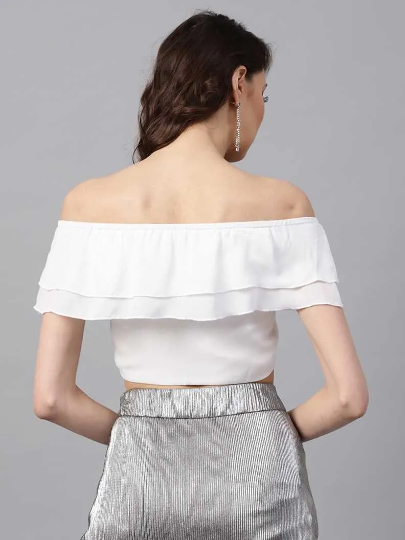 Ivory Frill Crop Top