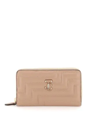 Jimmy choo zip around quilted nappa wallet