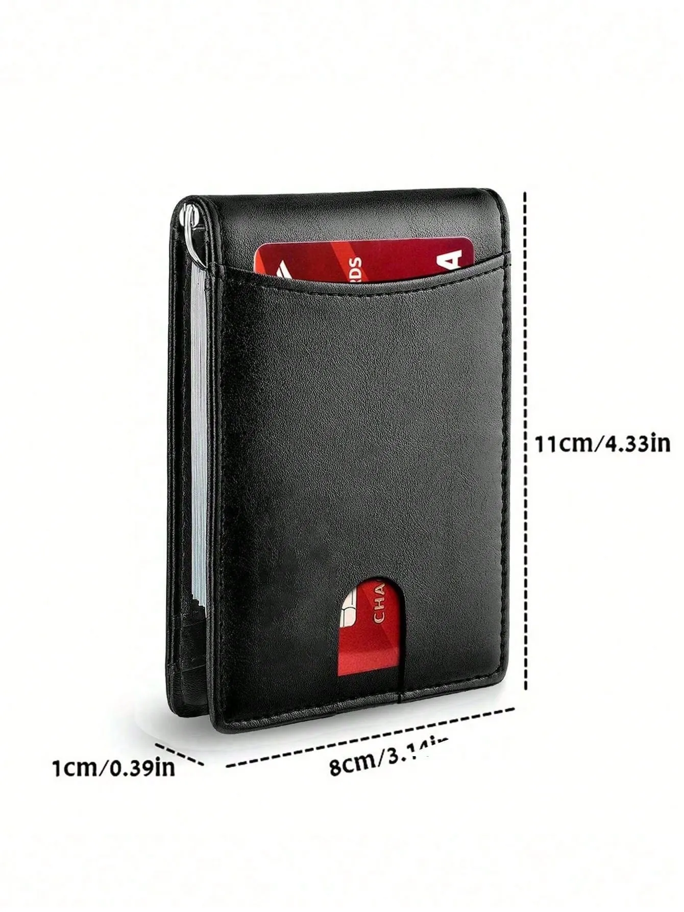 Leather Slim Wallet For Men RFID Blocking Bifold Minimalist Front Pocket Mens Wallet With Money Clip Thin