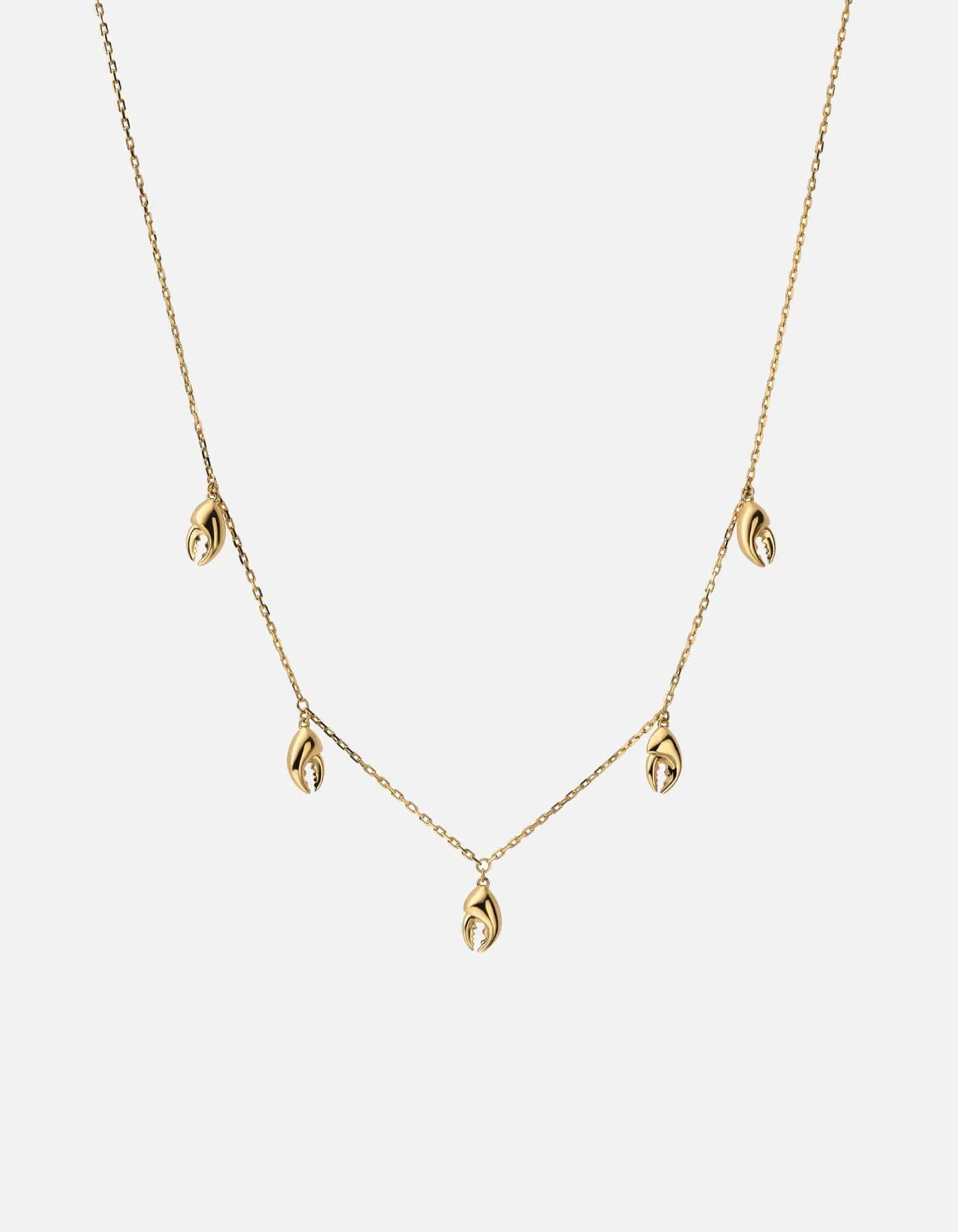 Lobster Charm Necklace, Gold Vermeil