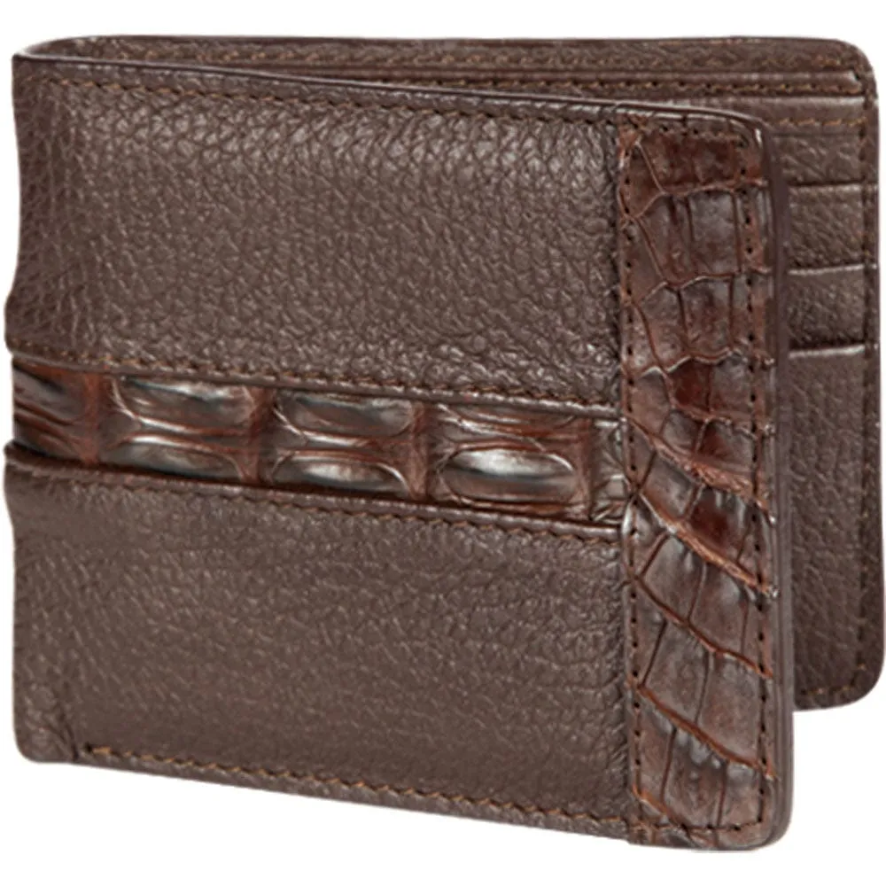 Los Altos Leather and Caiman Skin Wallet CA20207