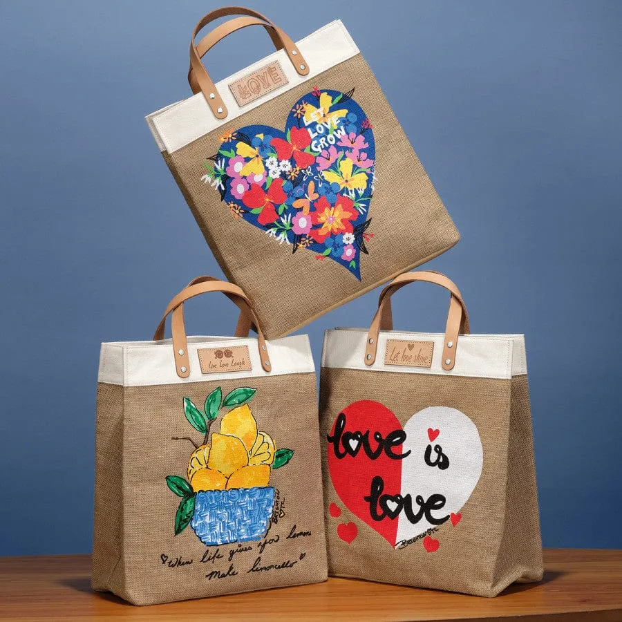 Love is Love Burlap Tote