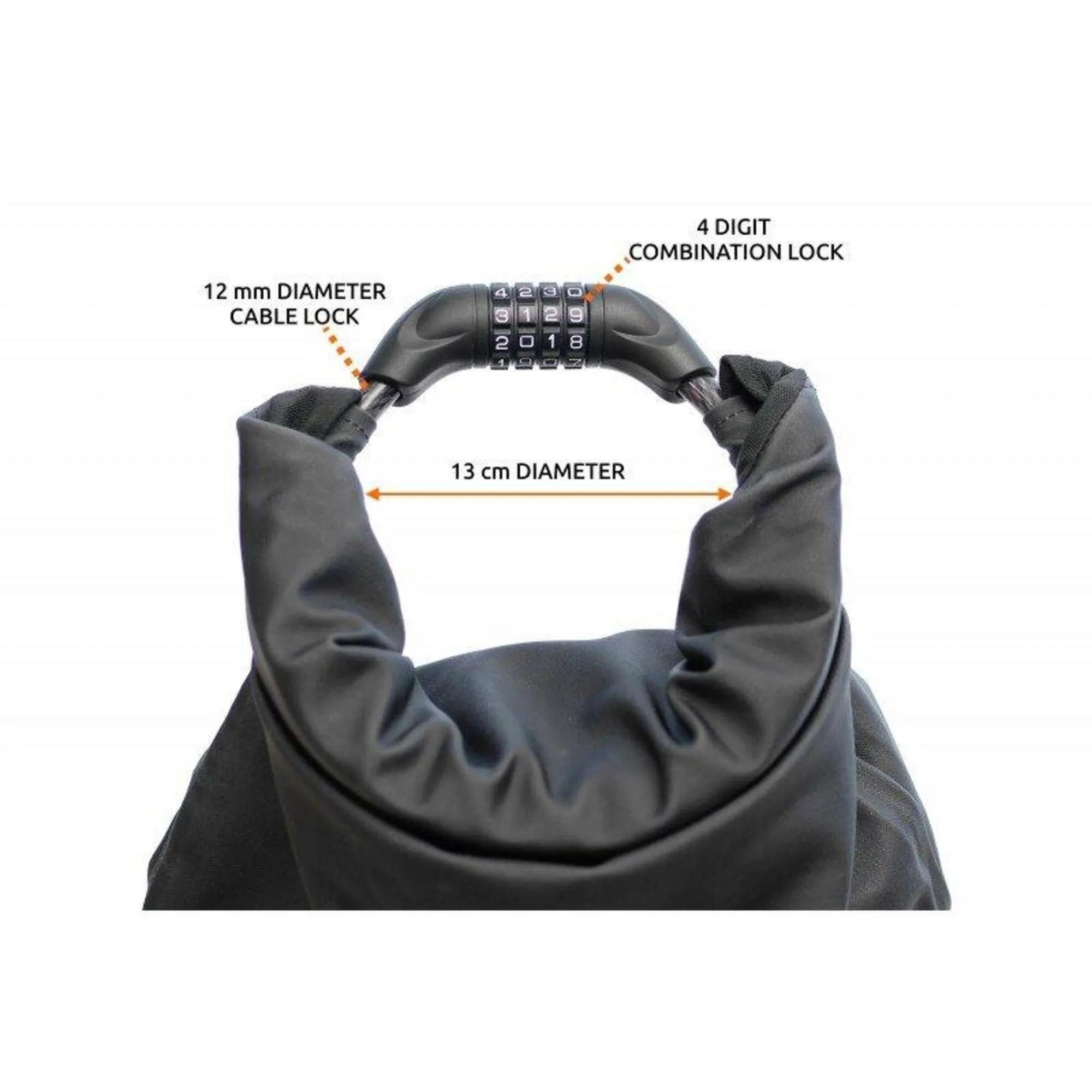 Loxi security bag with built-in anti-theft device: waterproof OVERADE ,  black