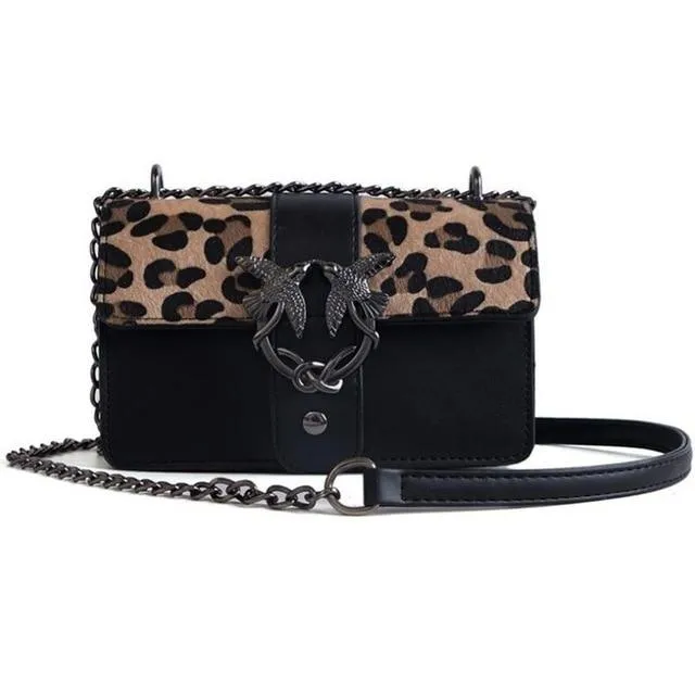 Luxury Handbags Women Bags Designer Ladies Chains Shoulder Bags Leather Handbags Fashion Leopard Pattern Bags For Women 2018