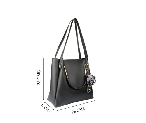 Mammon Women's stylish Handbags(1LR-bib) (Black)