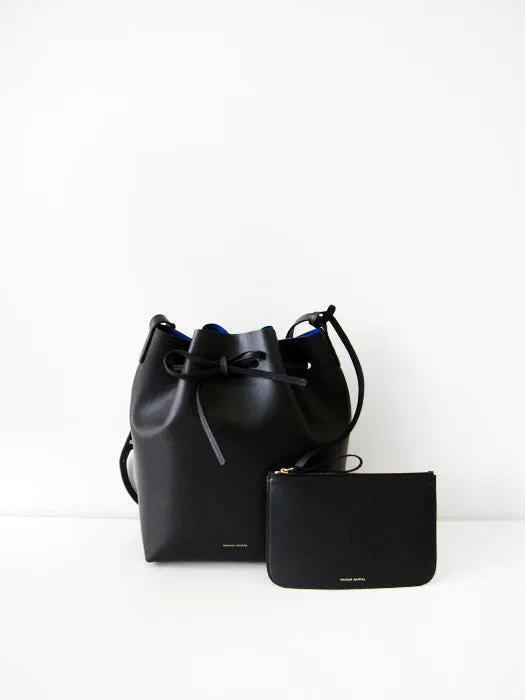 Mansur Gavriel Bucket Bag, Black/Royal