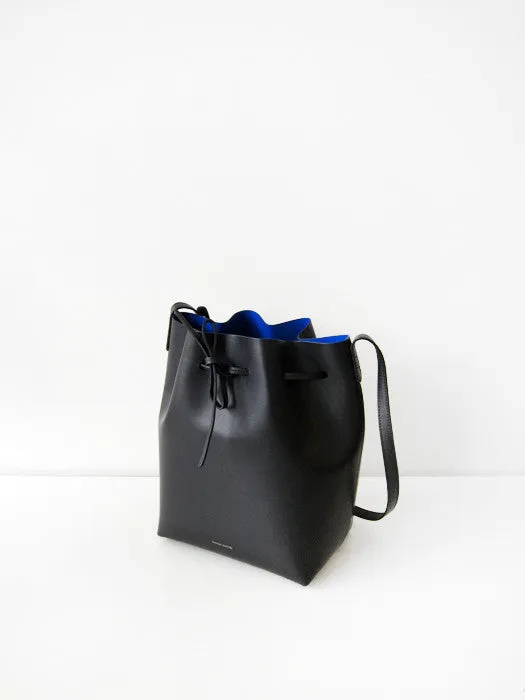 Mansur Gavriel Bucket Bag, Black/Royal